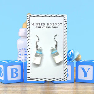 Mister Nobody Baby Bottle Dangle Earrings