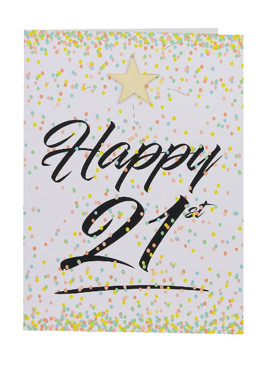 Happy 21st Large Greeting Card