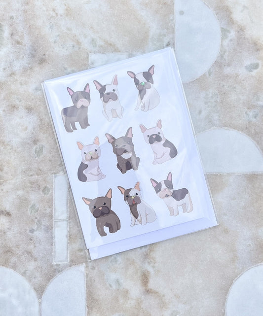 Embellished Bulldogs Greeting Card