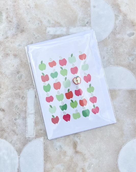 Embellished Apple Greeting Card