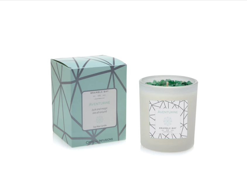 Bramble Bay Co Aventurine Crystal Infusions Candle