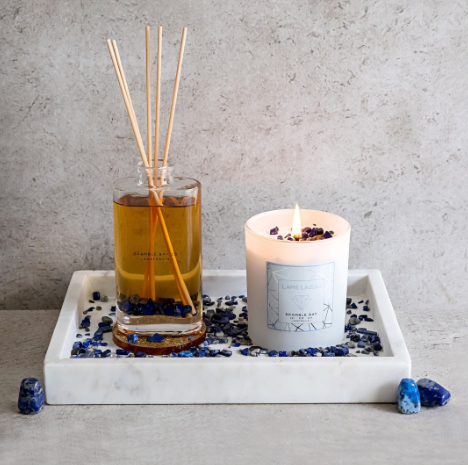 Bramble Bay Co Lapis Lazuli Crystal Infusions Candle