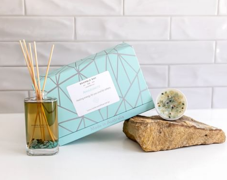 Bramble Bay Co Amazonite Crystal Infusions Candle