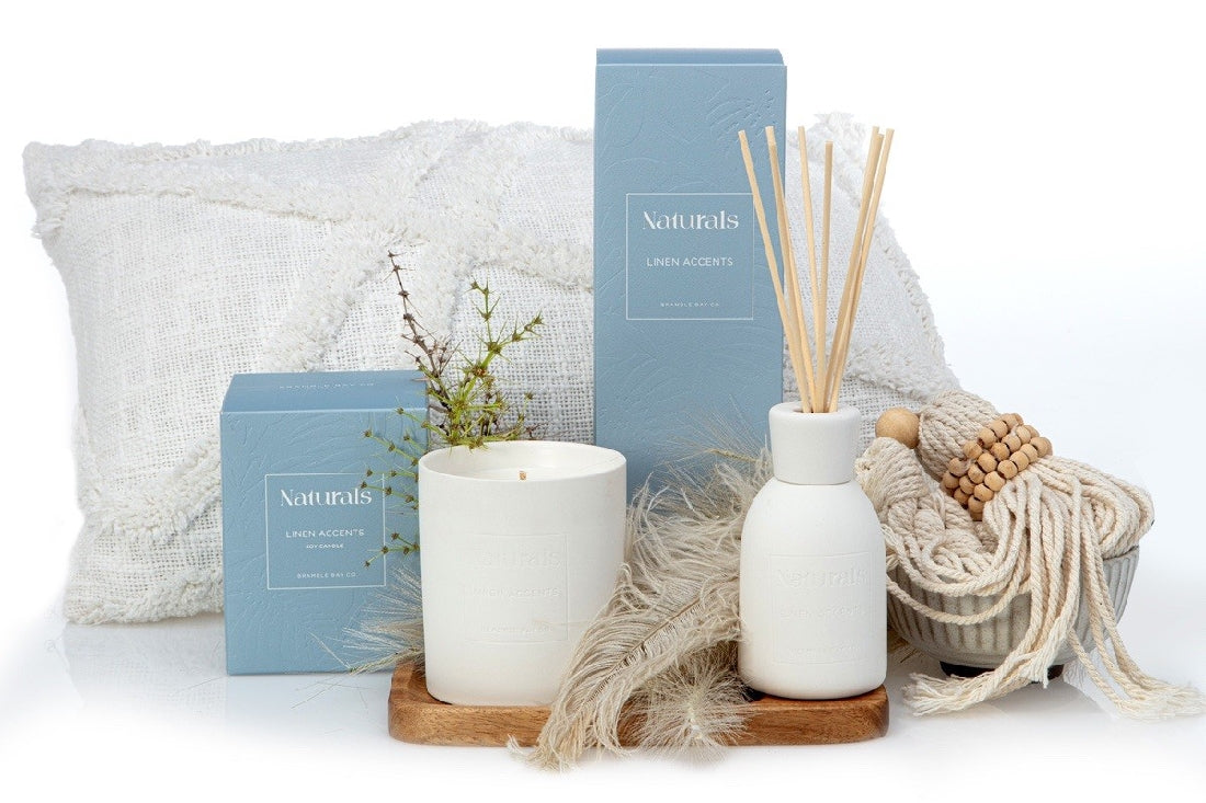 Bramble Bay Co Naturals Linen Accents Candle