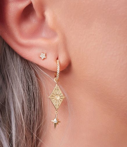 Cloud Nine Night Sky Gold Studs