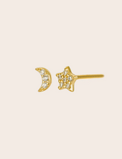 Cloud Nine Night Sky Gold Studs