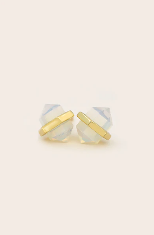 Cloud Nine Intuition Intention Gold Studs