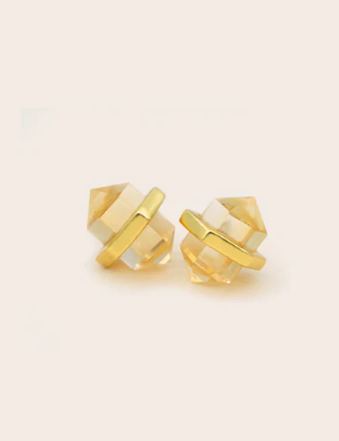 Cloud Nine Abundance Intention Gold Studs