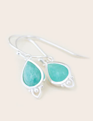 Cloud Nine Throat Chakra Silver Earrings
