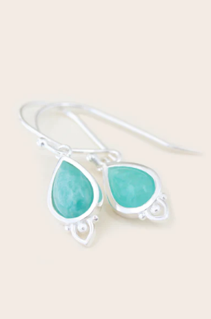 Cloud Nine Throat Chakra Silver Earrings