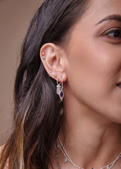 Cloud Nine Crown Chakra Gold Earrings