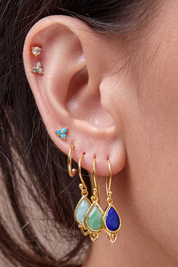 Cloud Nine Third Eye Chakra Gold Earrings