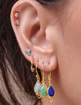 Cloud Nine Third Eye Chakra Gold Earrings