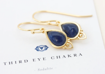 Cloud Nine Third Eye Chakra Gold Earrings