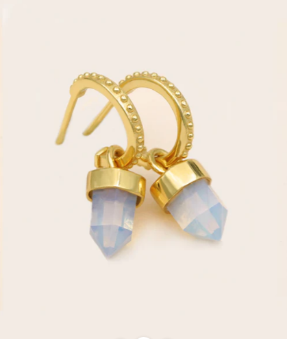 Cloud Nine Intuition Intention Gold Hoops