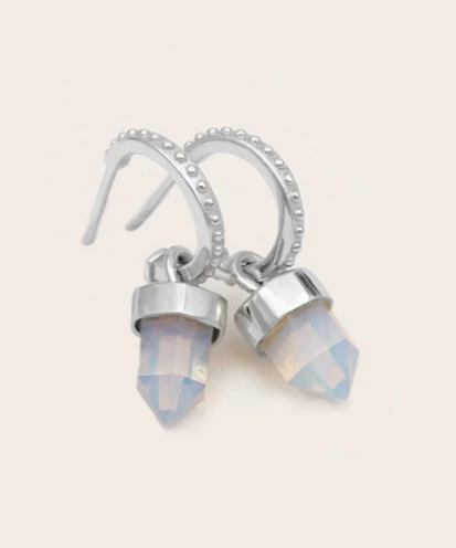 Cloud Nine Intuition Intention Silver Hoops