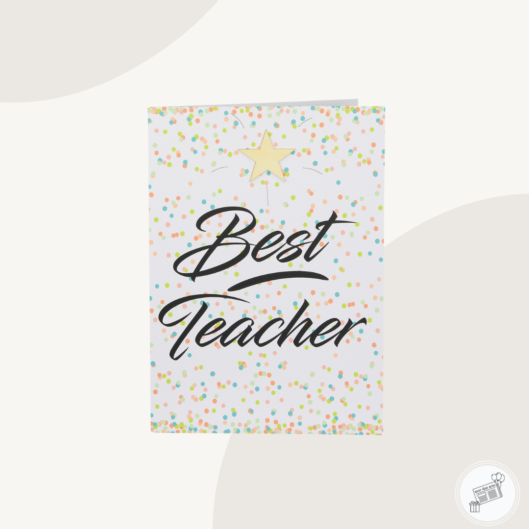 Embellished Best Teacher Greeting Card