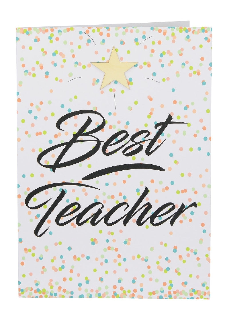 Embellished Best Teacher Greeting Card