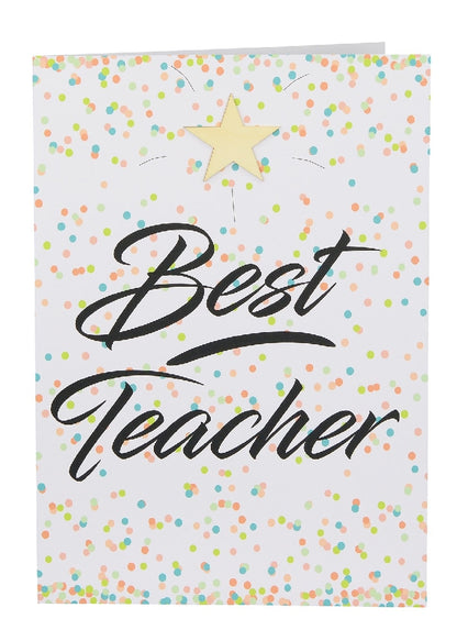 Embellished Best Teacher Greeting Card