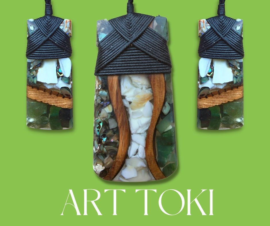 Large New Zealand Toki Art Pendant