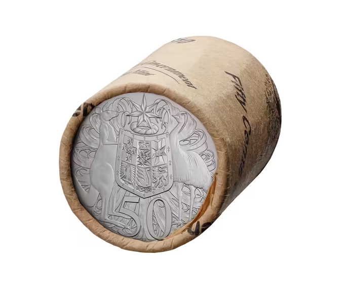 2024 50c Circulating Coin Roll Non-premium (h/h Or T/t) King Charles Iii