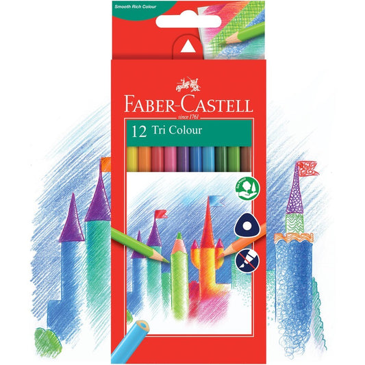 Faber-castell Tri Colour Pencils 12 Pack