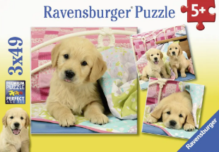 Ravensburger: Cute Puppy Dogs Puzzle 3x49pc