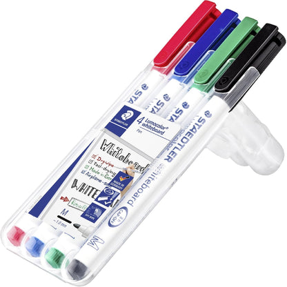 Marker W/b Staedtler 301 1mm Asst Wlt4