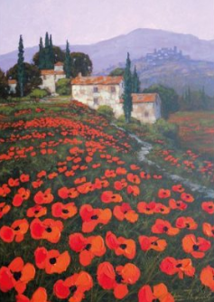 Tuscan Hillside Greeting Card