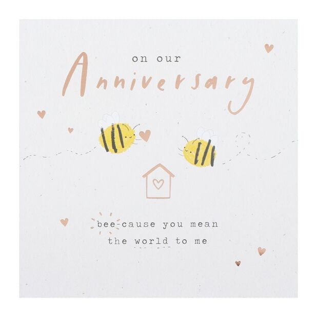 On Our Anniversary Bees Greeting Card