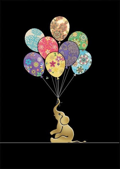 Elephant Balloons Greeting Card