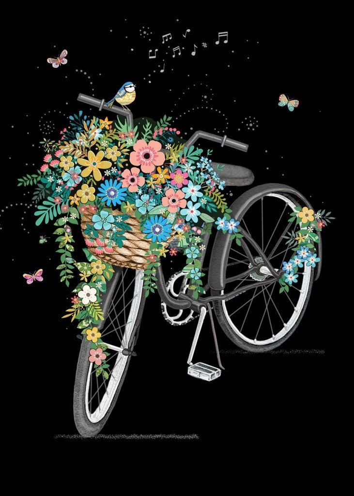 Flower Bike Greeting Card