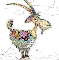 Gordon Goat Greeting Card 