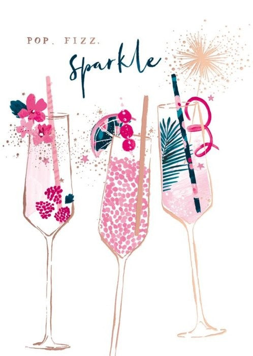 Pop Fizz Sparkle Greeting Card