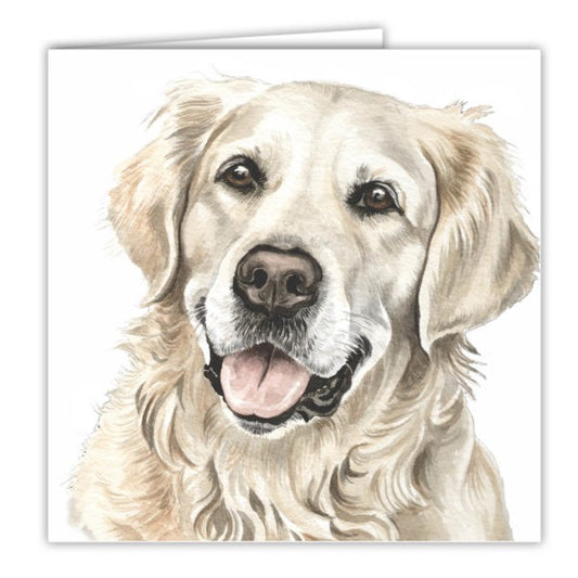 Golden Retriever Design Two Art Greeting Card