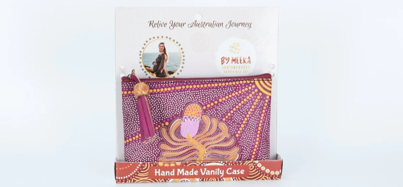 Hand Painted Leather Purse By Meeka