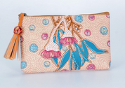 Hand Painted Leather Purse By Meeka