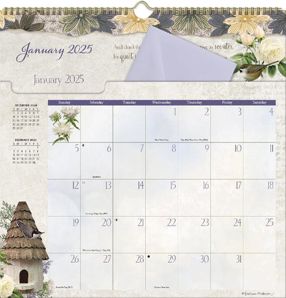 2025 12 Month Botanical Gardens Wall Calendar