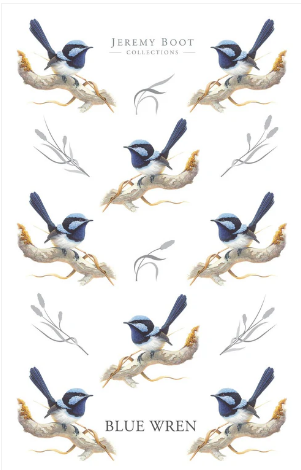 Tea Towel Blue Wren