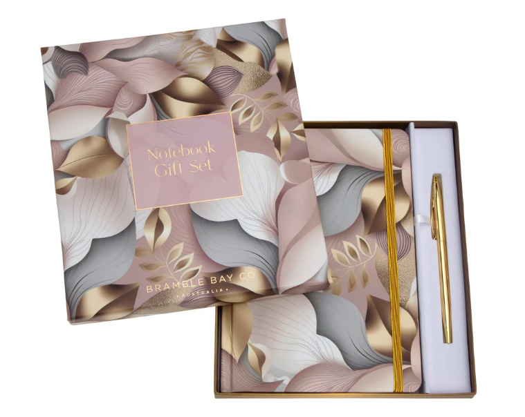 Bramble Bay Co Musk & Gardenia Elegant Notebook & Pen Set 