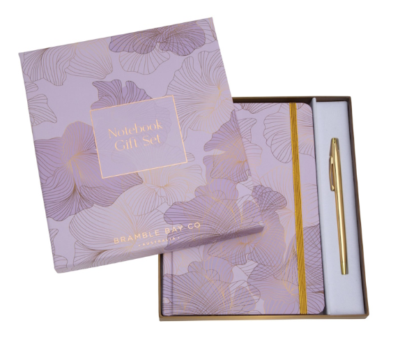 Bramble Bay Co Violet & Patchouli Elegant Notebook & Pen Set