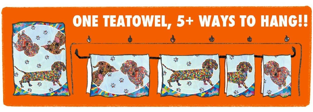 Tracey Keller Teatowel Dachshund 