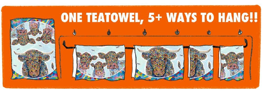 Tracey Keller Teatowel Cows