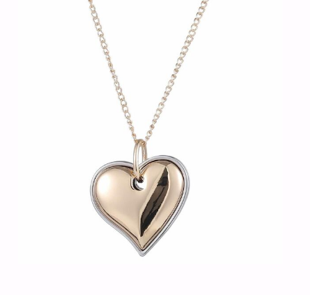 Gold & Silver Heart Necklace