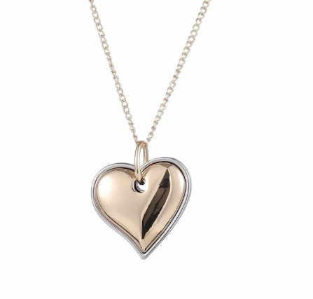 Gold & Silver Heart Necklace