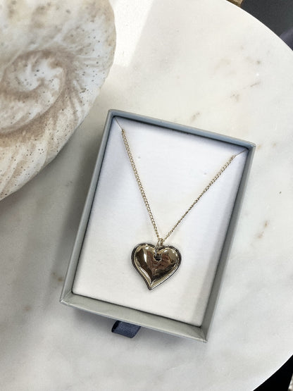 Gold & Silver Heart Necklace