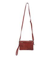 Small Leather Crossbody Bag [clr:deep Red]