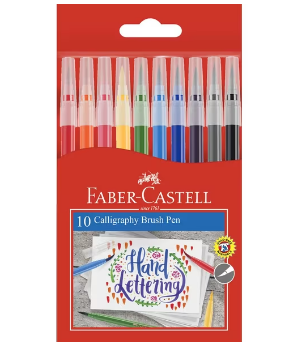 Faber-castell Calligraphy Brush Pen 10 Pack