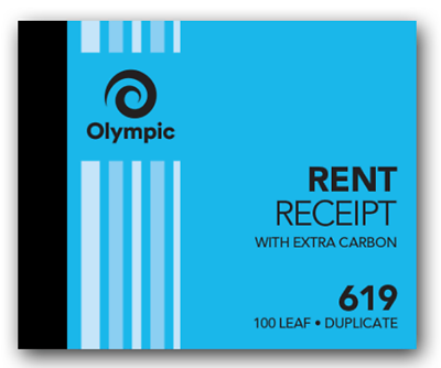 Olympic Rent Receipt Book 619 100lf