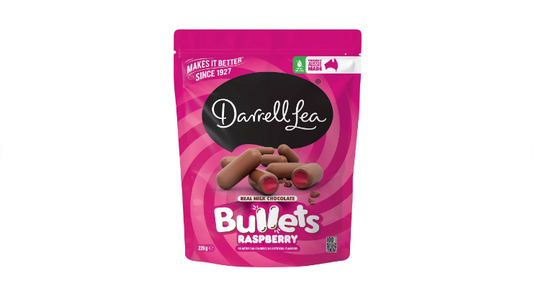 Darrell Lea Milk Chocolate Raspberry Bullets